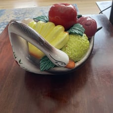 Vintage Swan Fruit Bowl