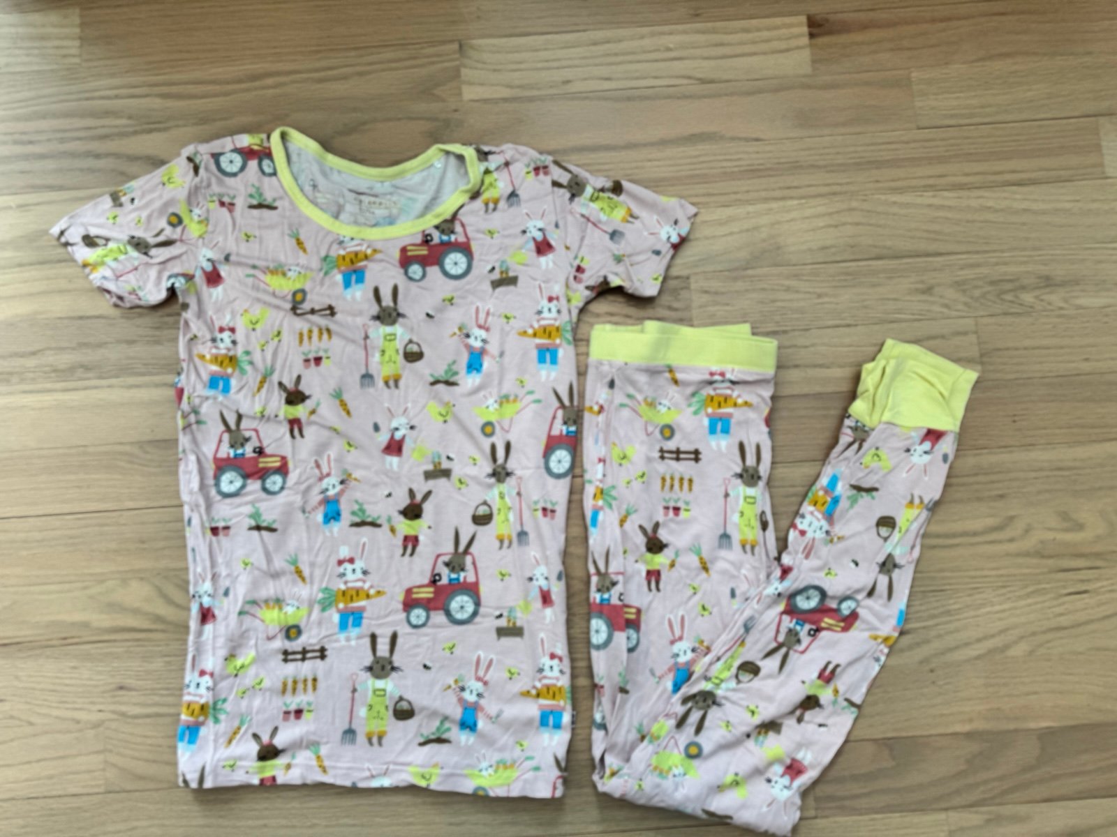 Little Sleepies Pink Farmer Bunny PJ’s