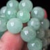 Burma Myanmar vintage old jade necklace light green AJ3006