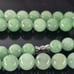 Burma Myanmar vintage old jade necklace light green AJ3006