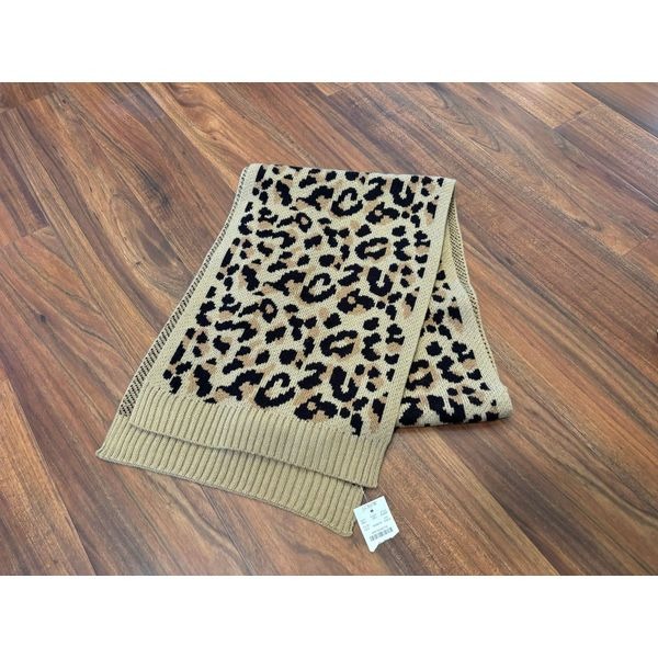J. Crew cheetah leopard print knit scarf NWT.