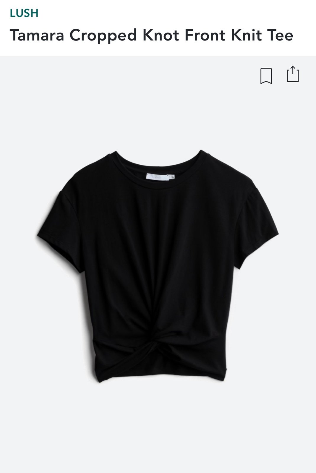 Lush tamara cropped knot hotsell