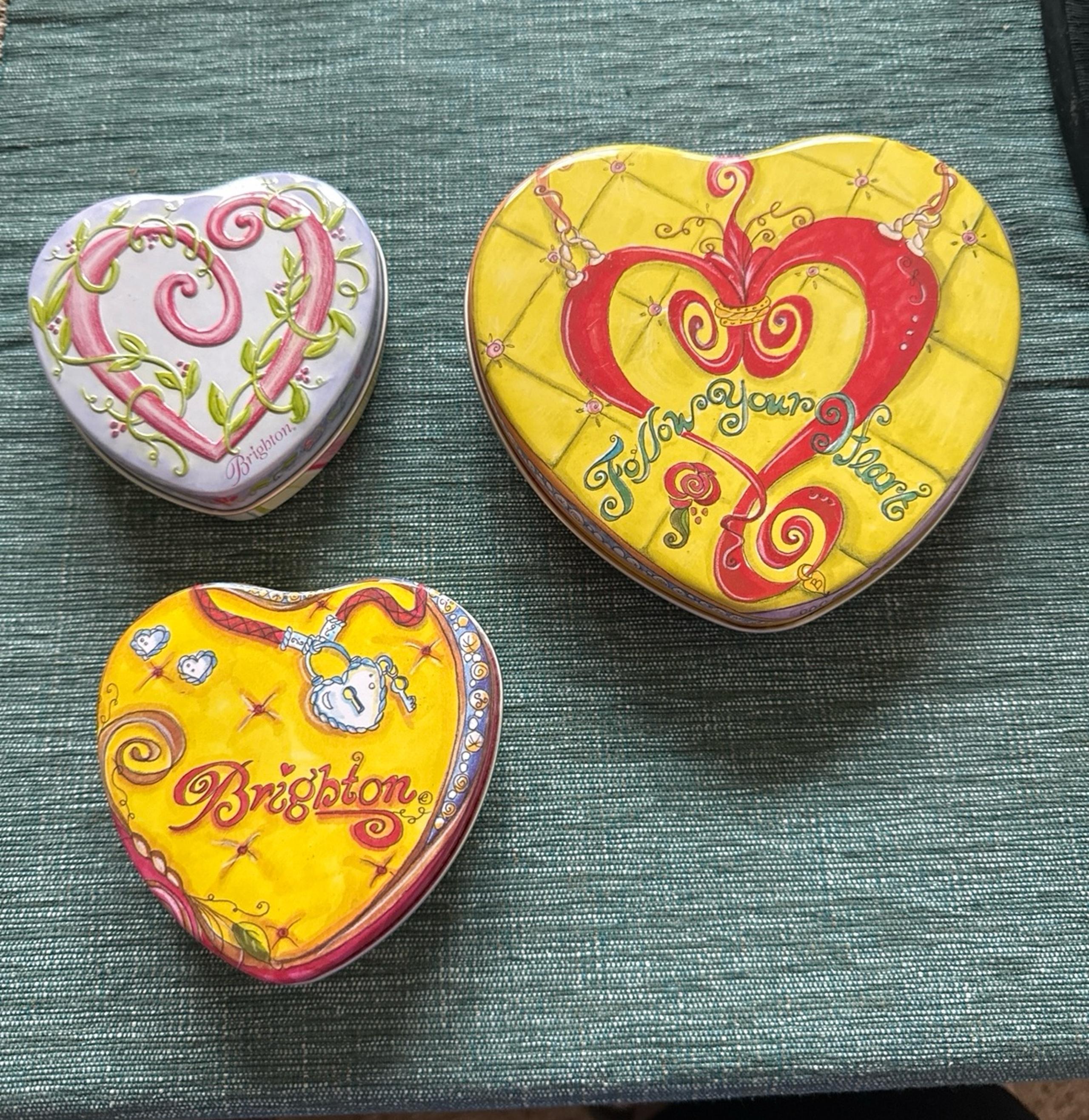 Brighton metal heart boxes.