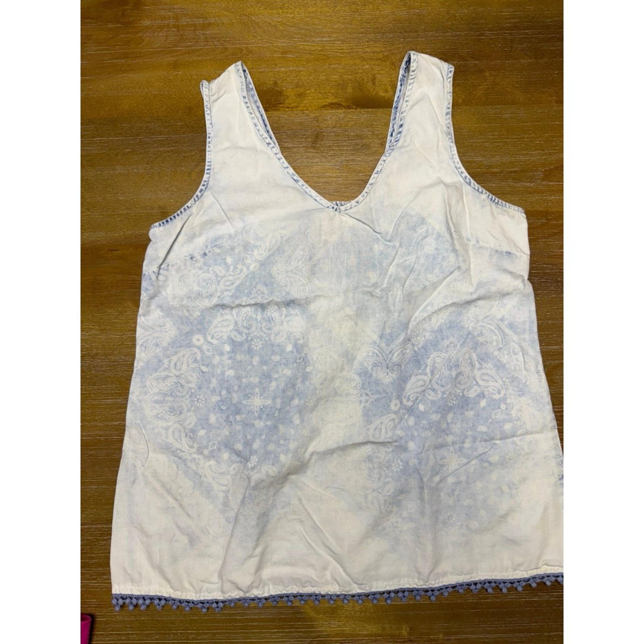 Vintage America Paisley Pom Pom Tank Top M
