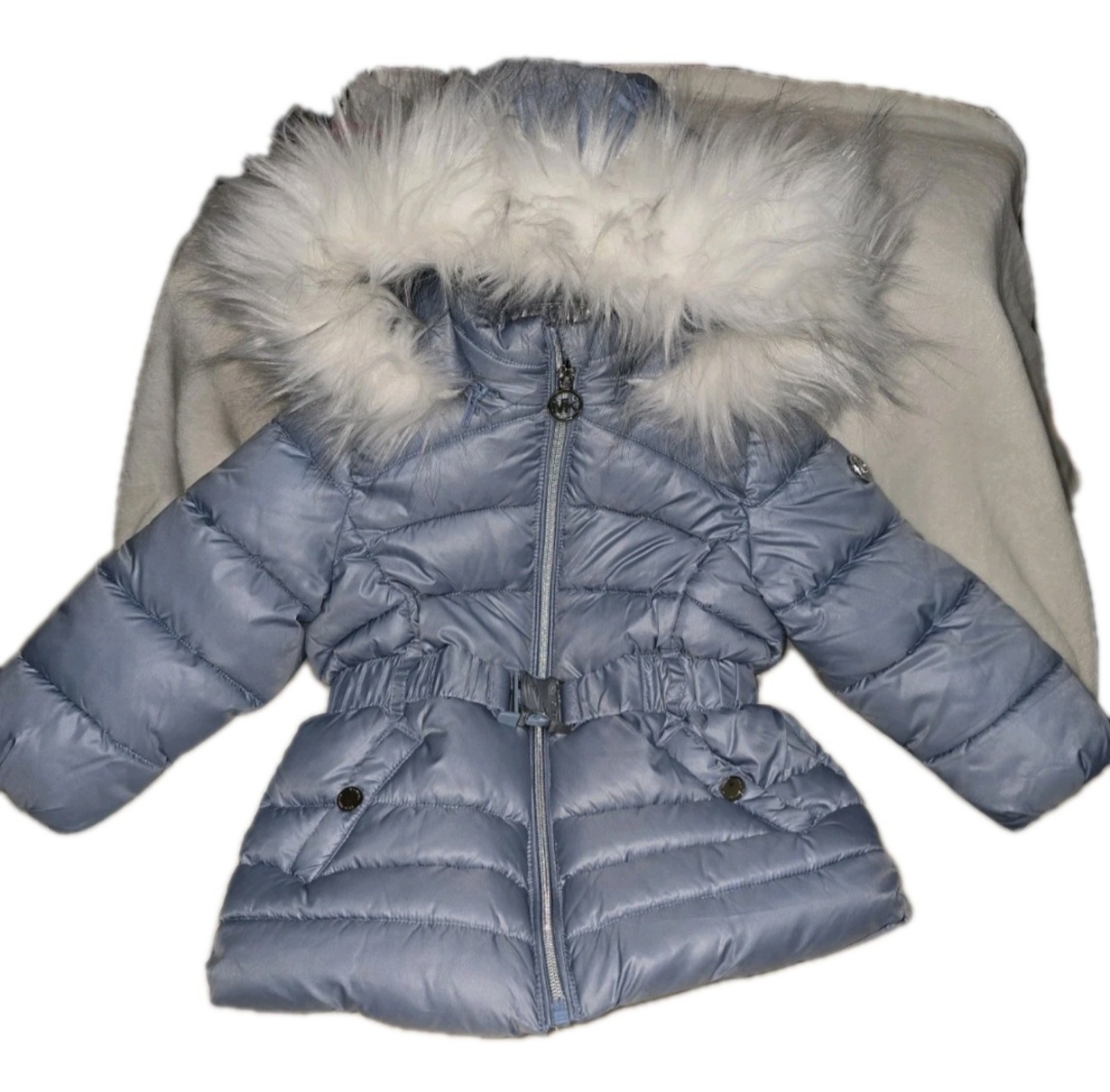 Michael Kors Toddler Girls Belted Jacket Baby Blue 3T