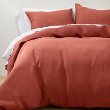 Full/Queen Hemp Duvet & Sham Set Dark Clay - Casaluna™