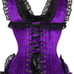 Daisy Corsets Renaissance Velvet Purple Corset Bustier Steel Boned Black Lace 3X