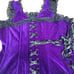 Daisy Corsets Renaissance Velvet Purple Corset Bustier Steel Boned Black Lace 3X