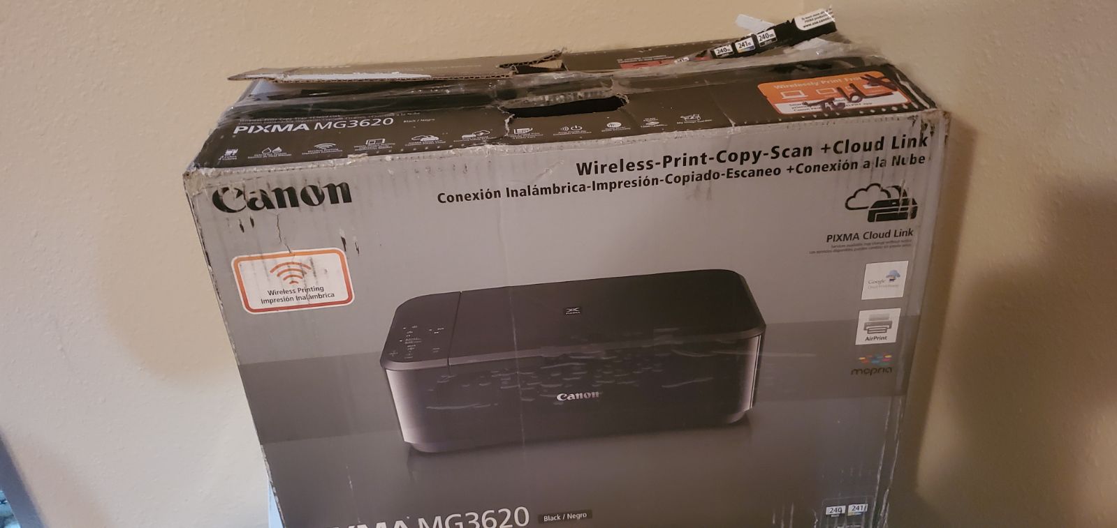 New Canon Pixma mg3620 wireless all in one ink jet printer