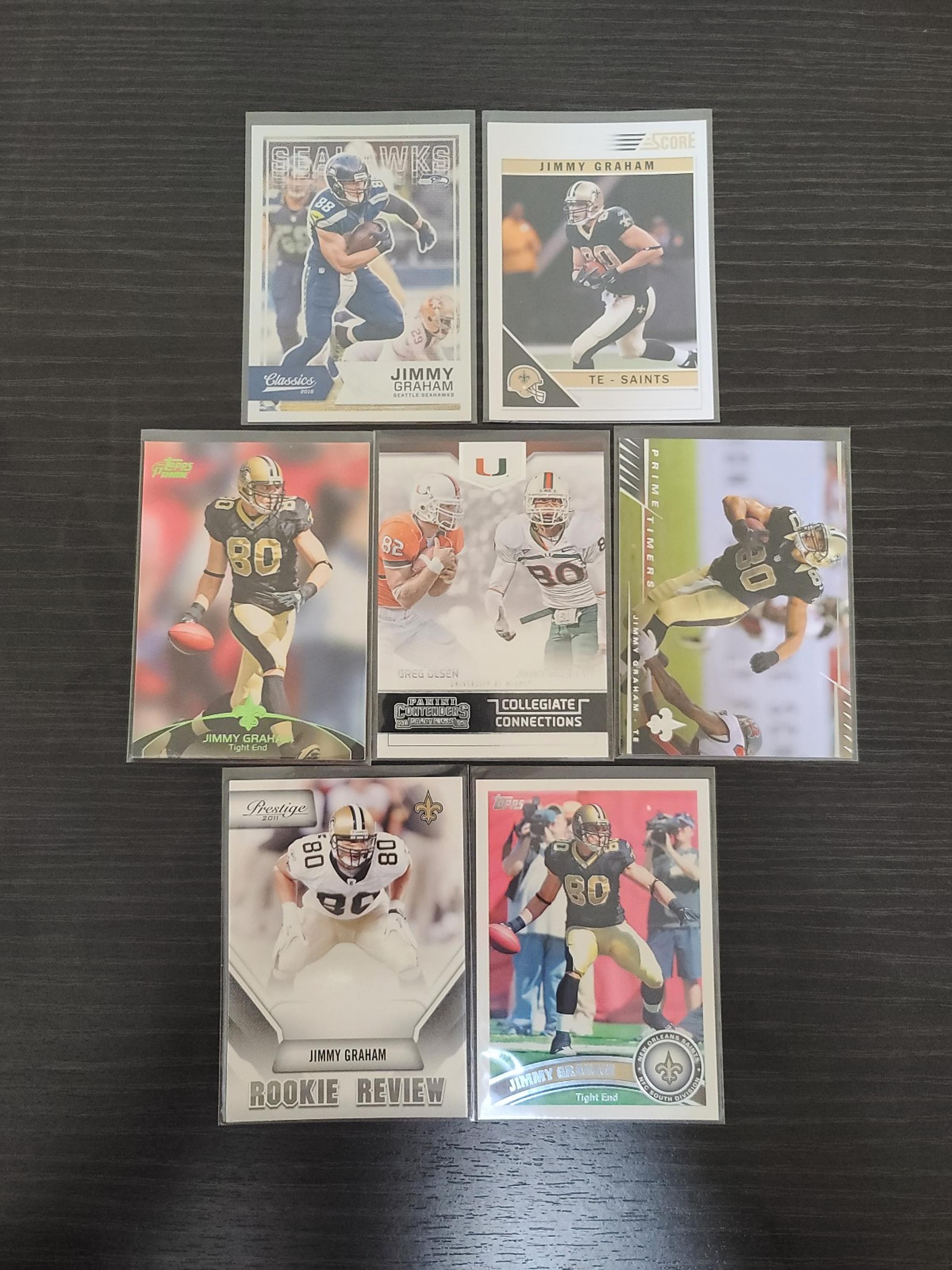 Jimmy Graham Saints NFL football cards