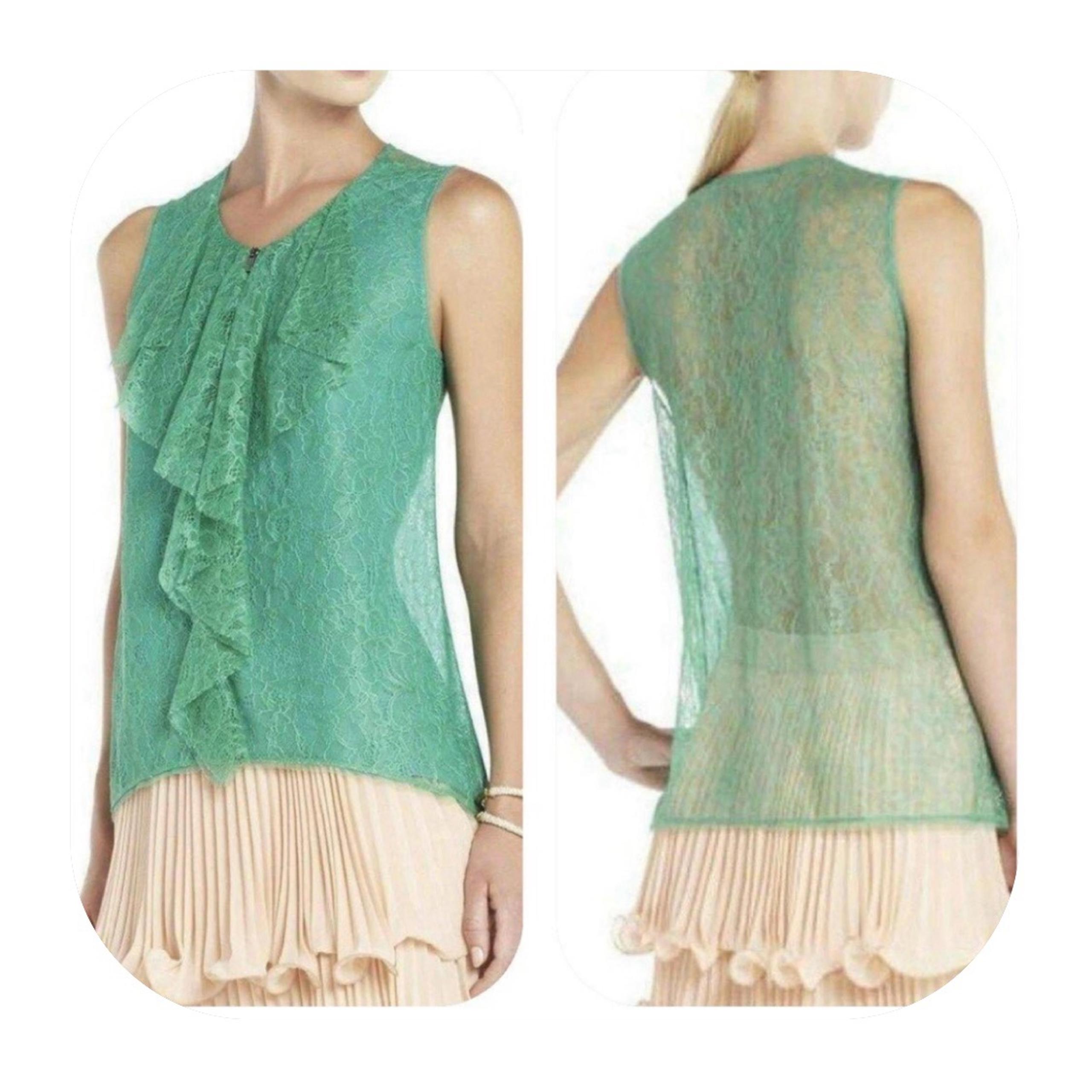 BCBGMaxAzria S Steacy Sheer lace top