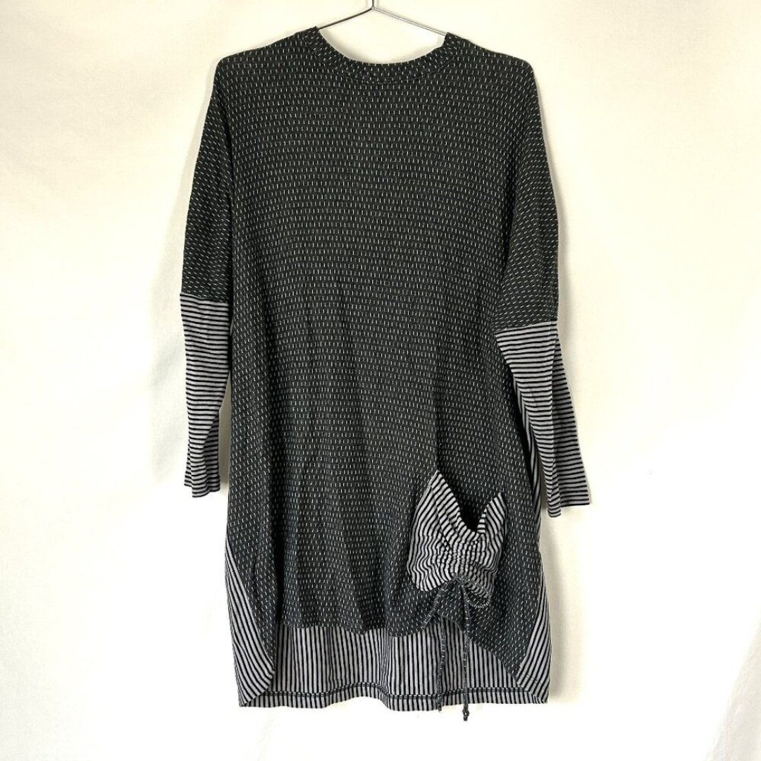 Iridium Tunic Top Cinched Pocket S Pima Cotton Peru Lagenlook
