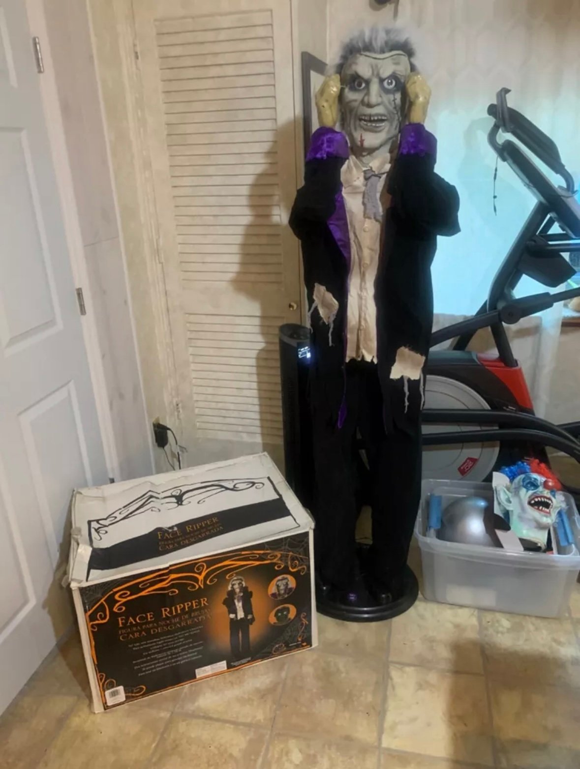 Magic Power 2008 Halloween Life Size Animated Face Ripper Works Boxed READ
