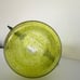 Ed Francis -Unique Green Glass Art Vase with Leaf Appliqué signed “Off Center”