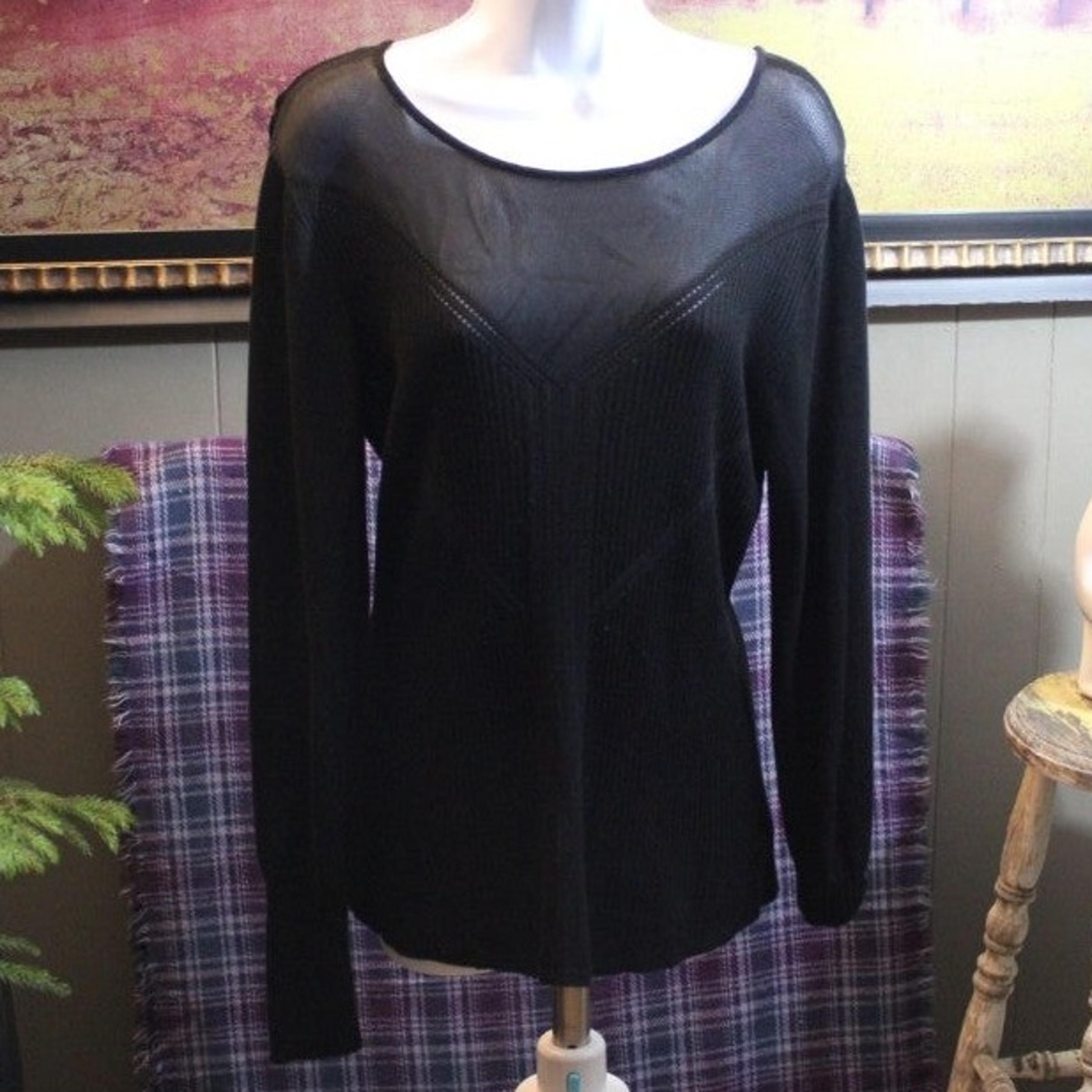 Worthington Black Pullover Scoop Neck Sweater Size XLT
