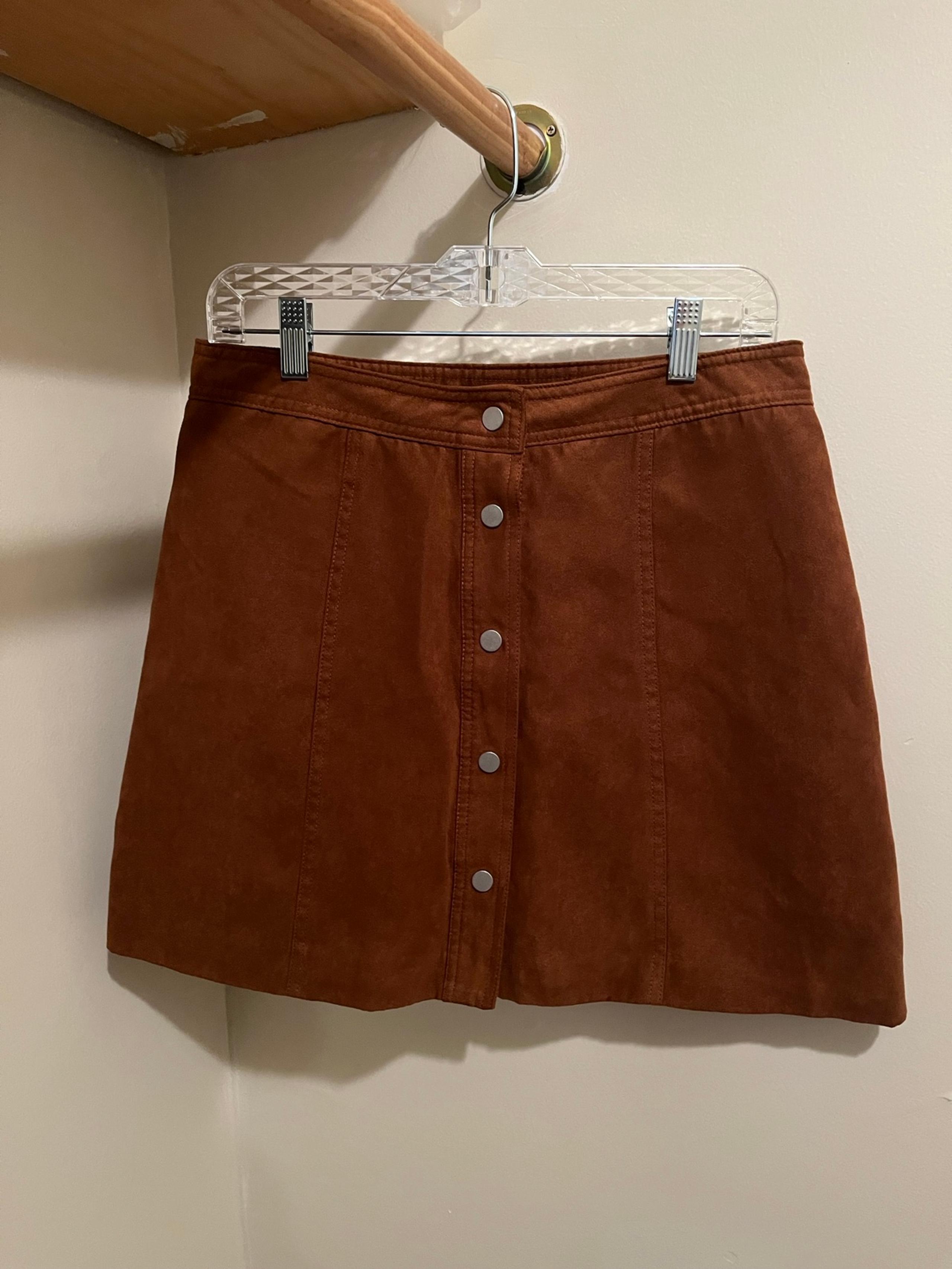 Brown button up skirt