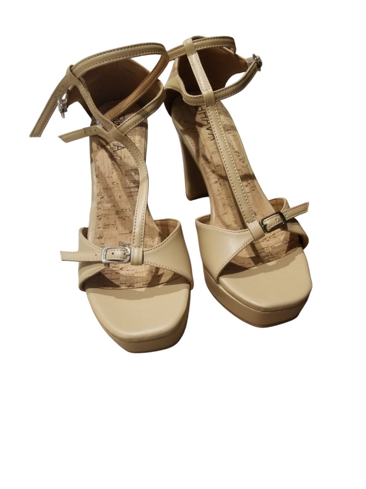 BHAVA Athena 2in1 Convertible Platform Heel 38 US 8 Beige