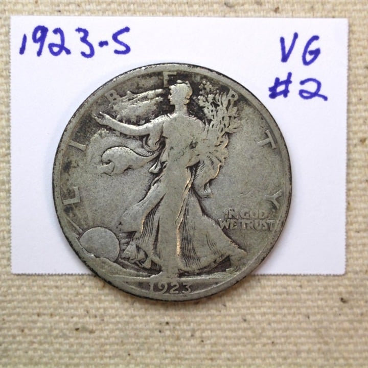 1923-S Walking Liberty Half Dollar VG #2