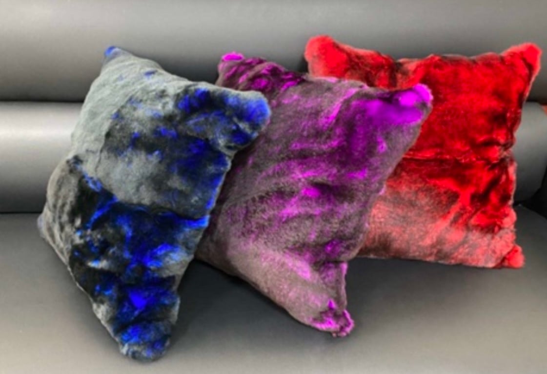 Real rabbit fur pillow COVER