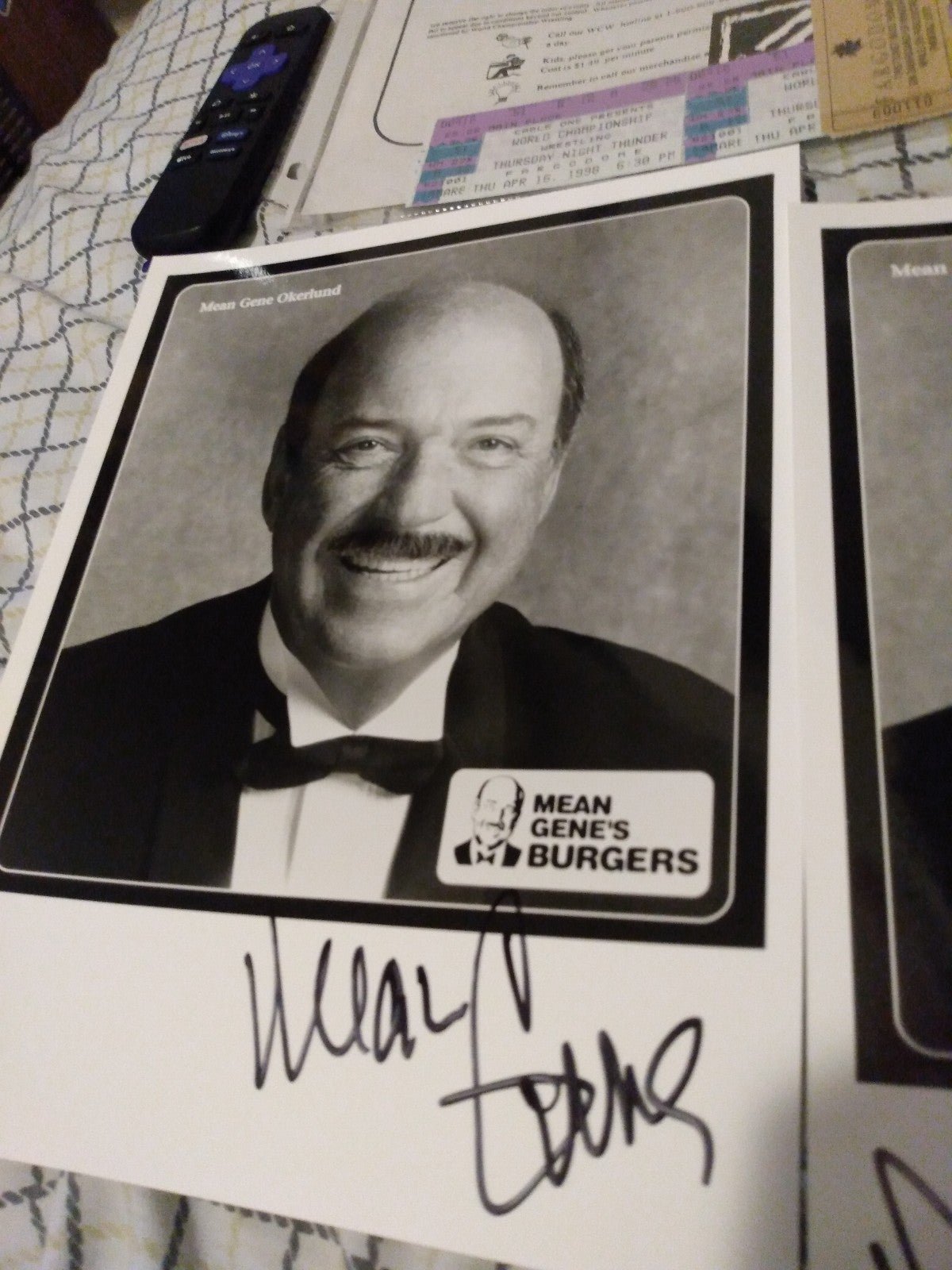 Mean Gene Okerlund autographs