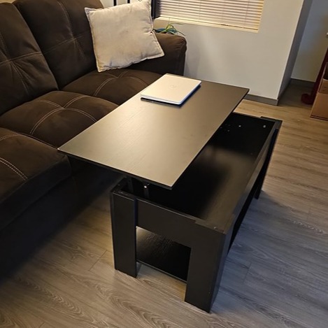 Modern Mid Century Lift Top Coffee Table w/ hidden compartment for Living Room