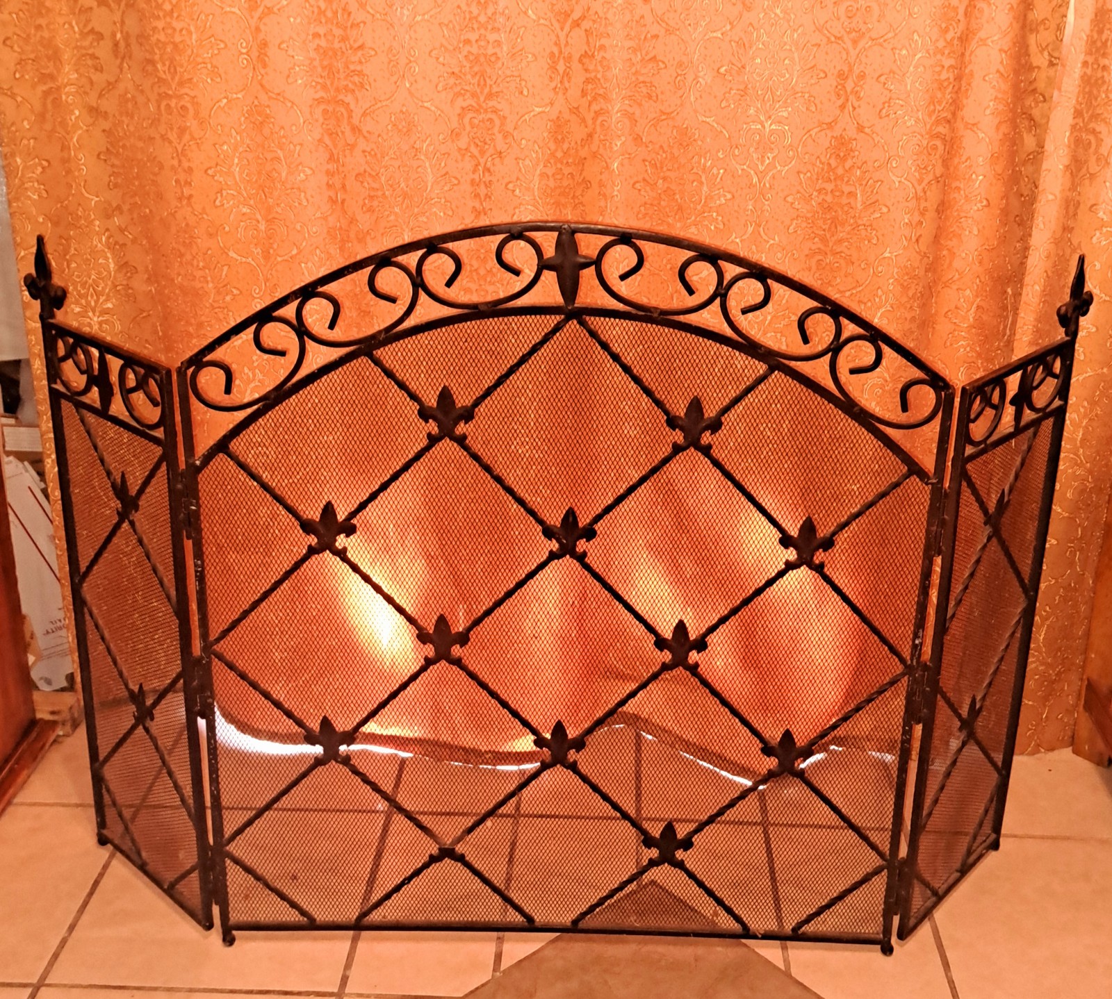 Antique French Fireplace Screen