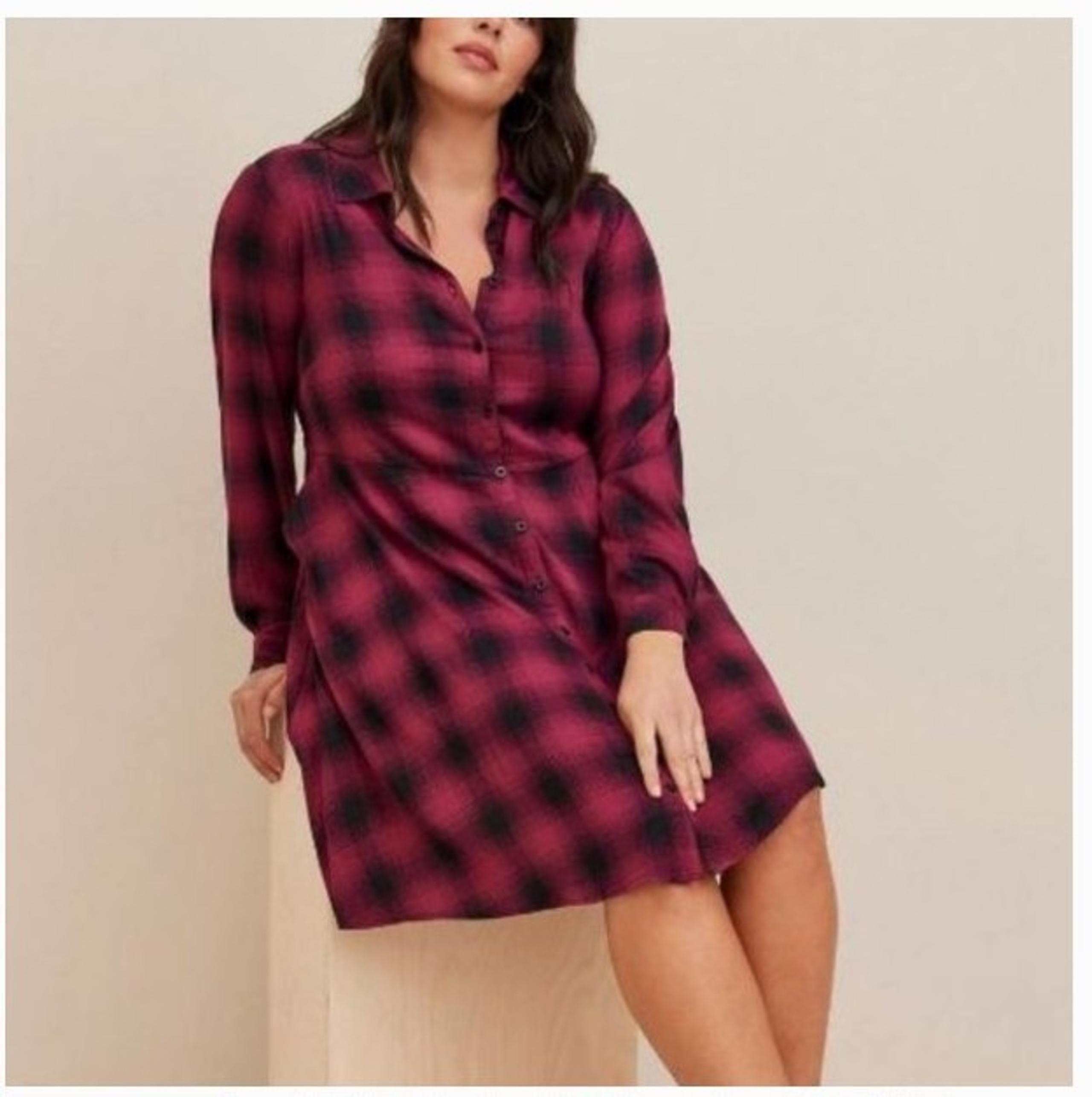 Torrid 2 Challis Collared Shirt Dress