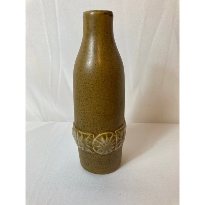 Vintage McCoy 1954 Mid Century Modern Pottery Ceramic Bottle Vase Brown 8