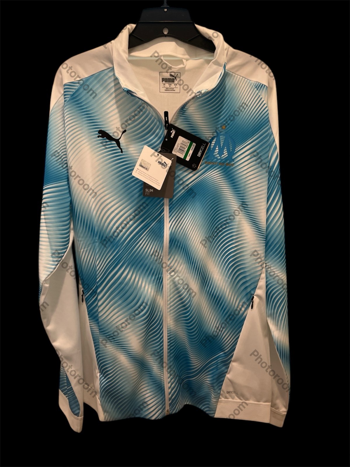 NWT 90 Puma Olympique de Marseille Stadium Jacket Soccer Men's Size S,M,L,XL