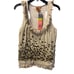 Tory Burch Enid Shell Embellished Tulle Nude Tank, Top Women Size 8 NWT