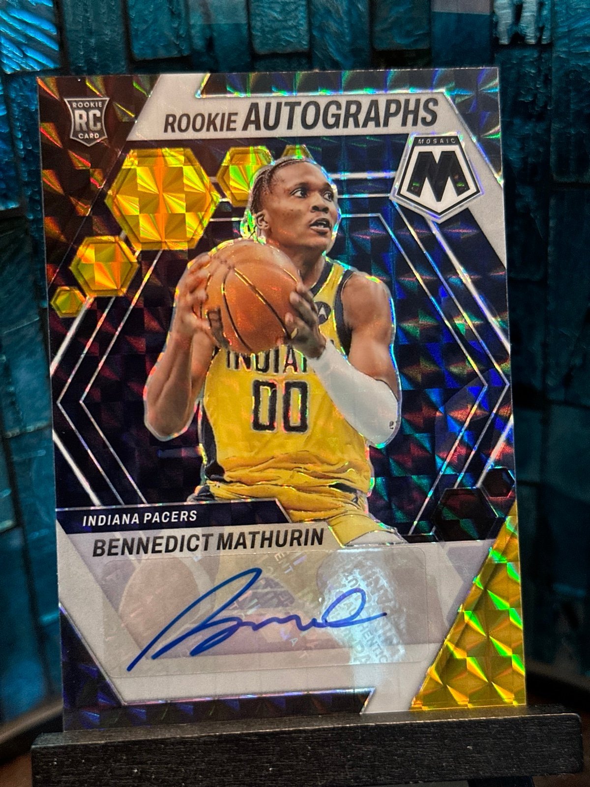 Bennedict Mathurin Black Gold Rookie Autographs Mosaic 22-23 1 of 8 MADE!! RARE!
