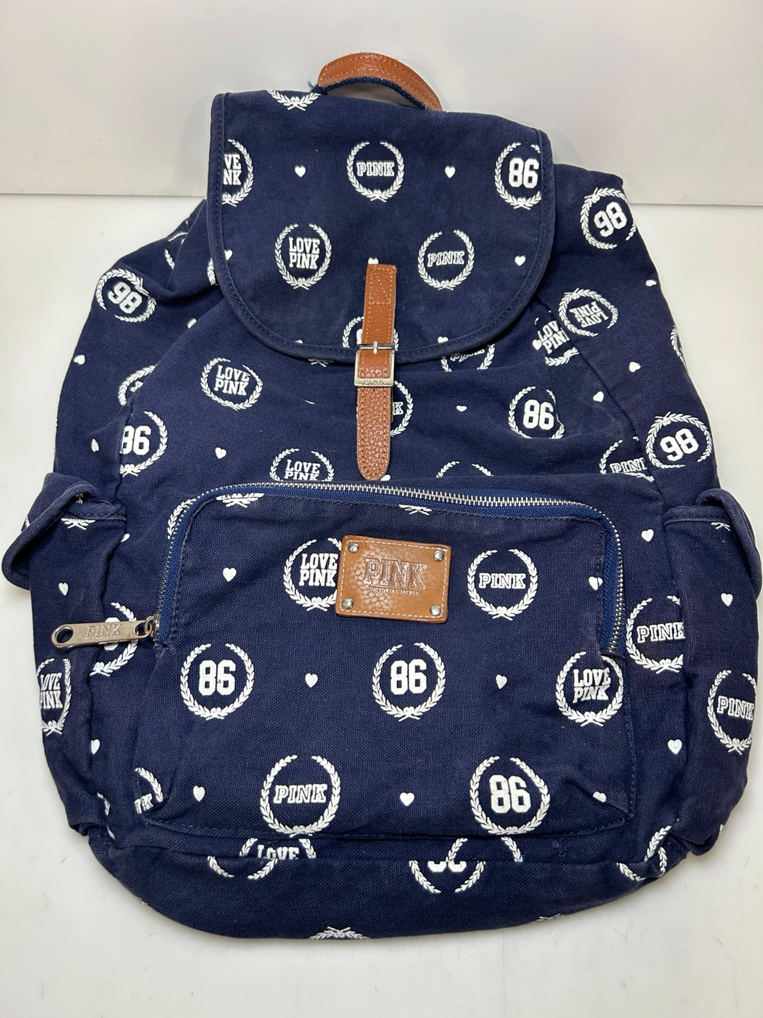 Y2K Thrashed PINK Victoria’s Secret all over print preppy full size backpack