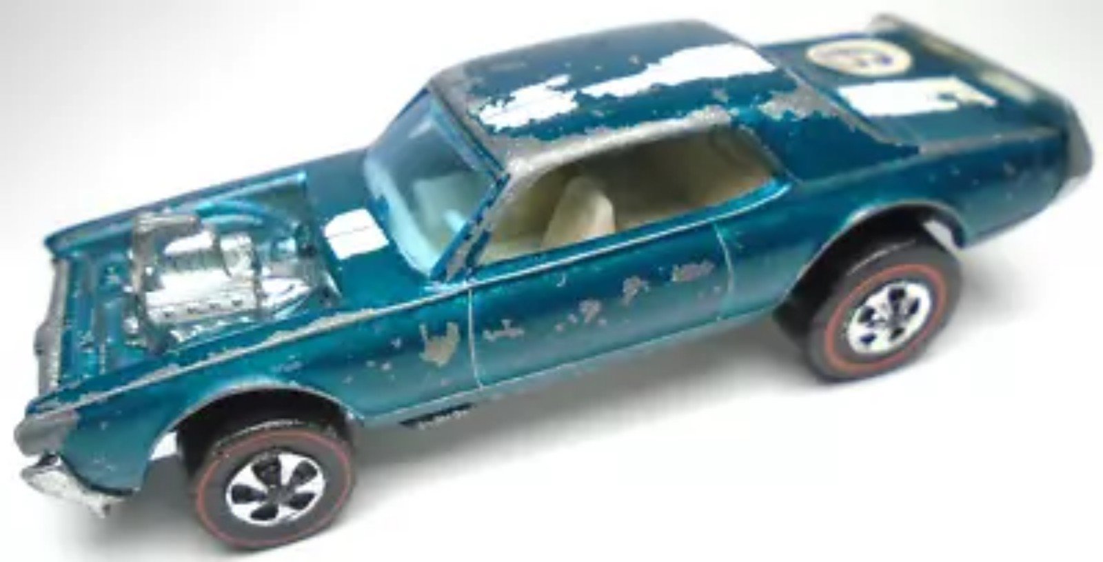 1970 HOT WHEELS REDLINE NITTY GRITTY KITTY AQUA DIECAST 2 7/8 CAR - HONG KONG