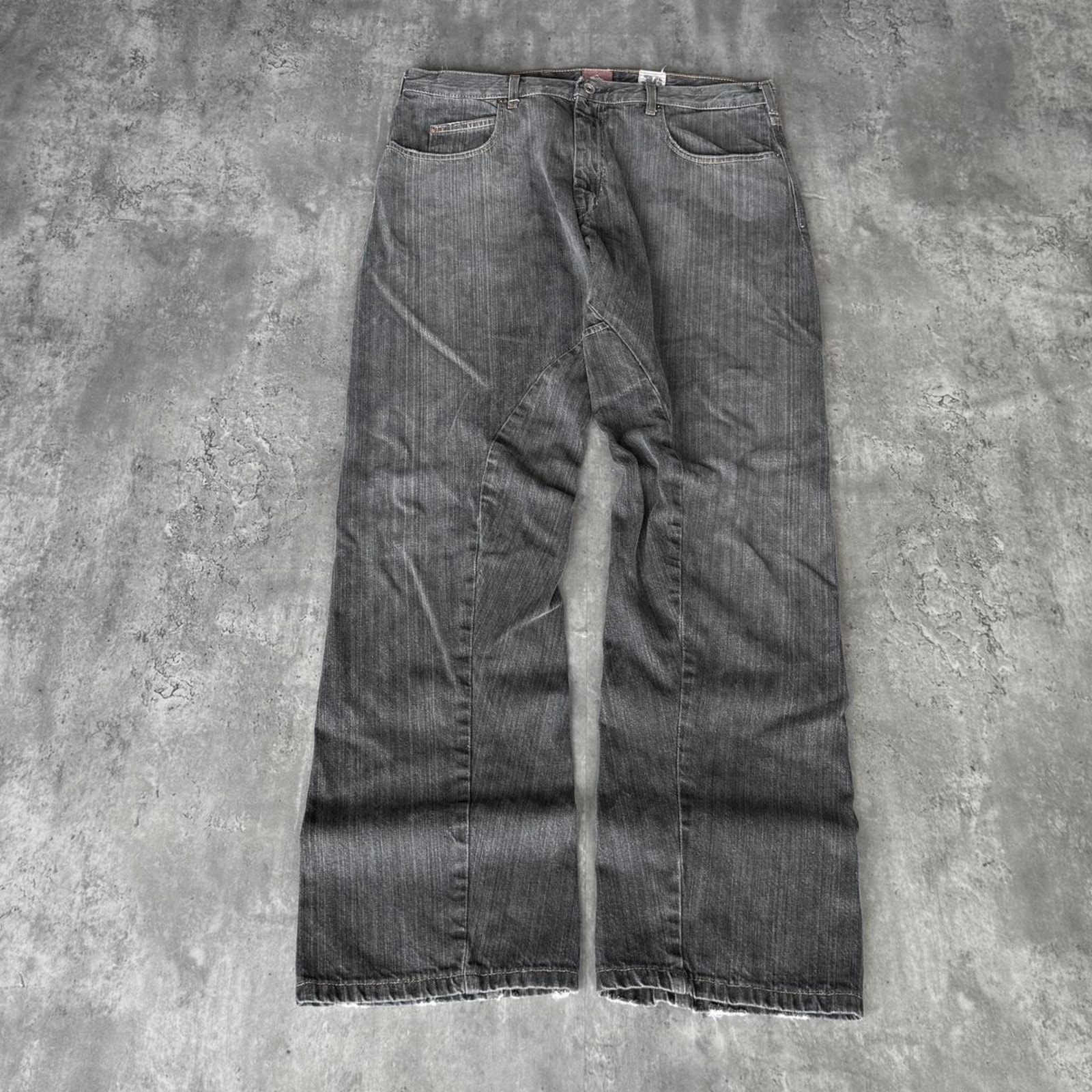 Vintage Y2K Quiksilver Faded Grey Baggy Grunge Opium Denim Jeans