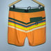 Salt Life SLX-QD Vapor Stretch Board Shorts Mens Size 32 Orange Striped