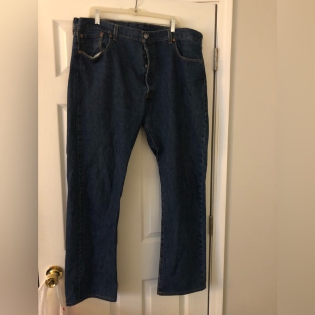 Mens 501 Levi’s Jeans, Dk blue, 40 waist, 34 length