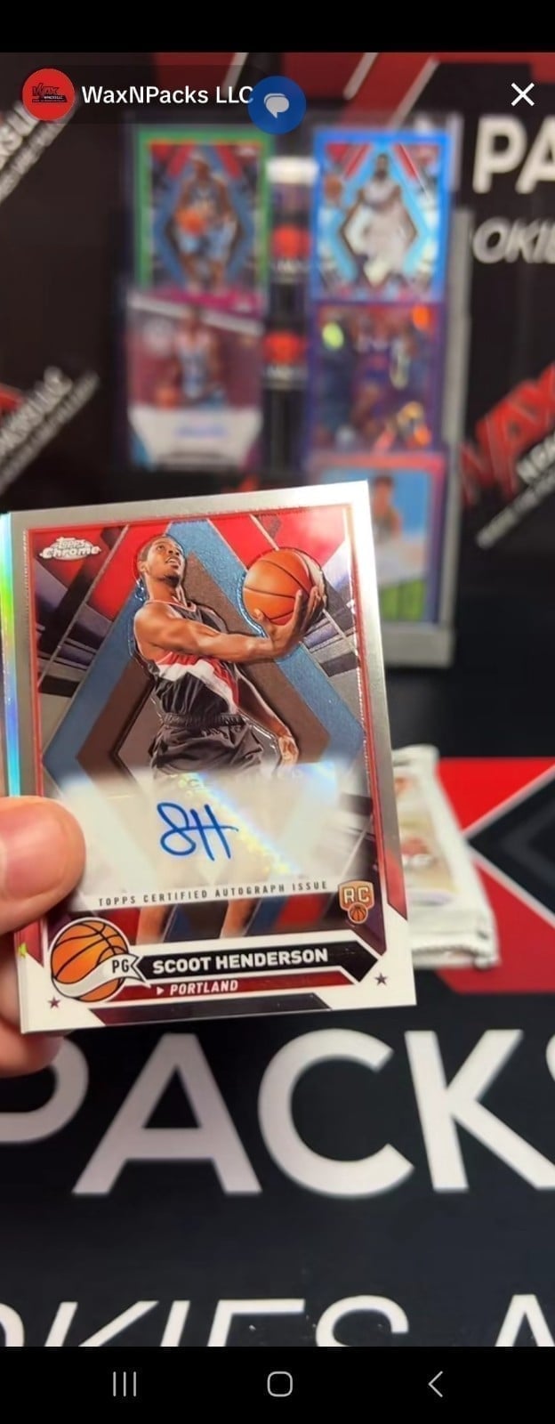 2024 Topps Chrome Scoot Henderson Rookie Auto