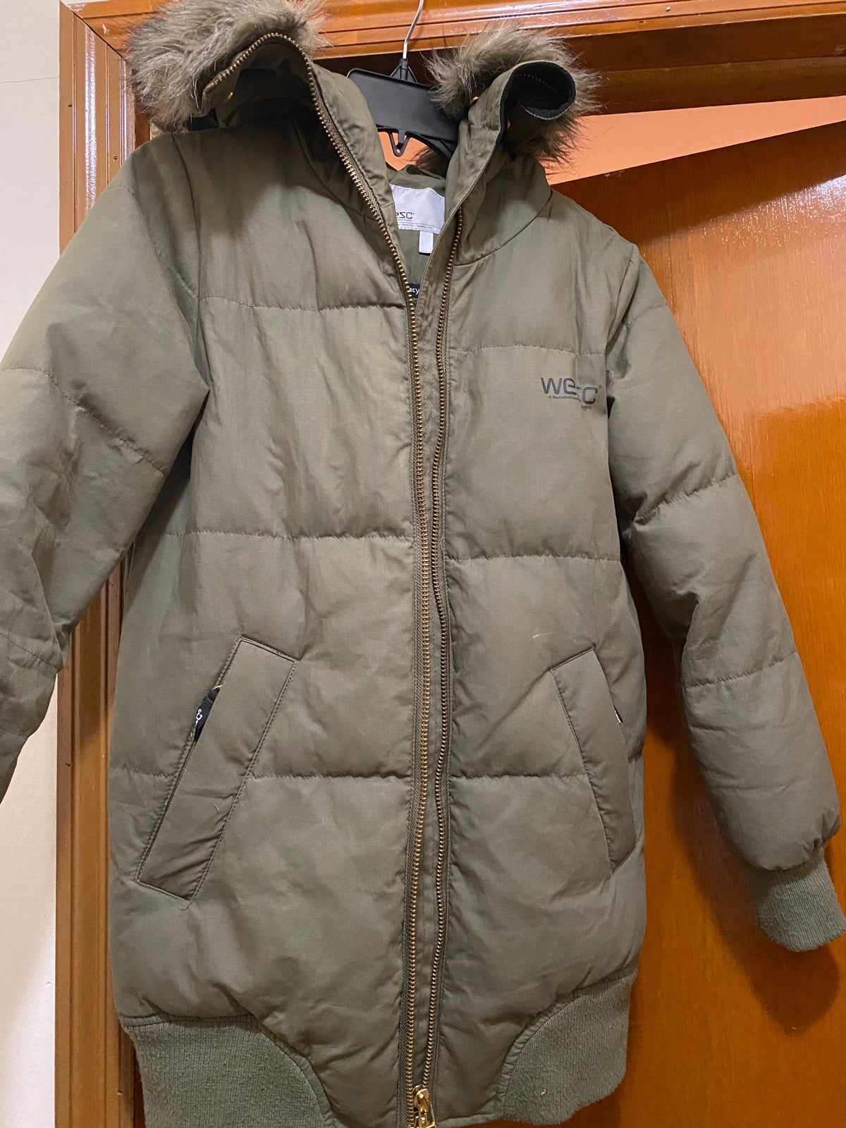 WESC WOMEN GREEN COAT
