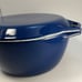Vintage COPCO D2 DENMARK Blue Large Cast Iron Enamel Dutch Oven W/lid Midcentury