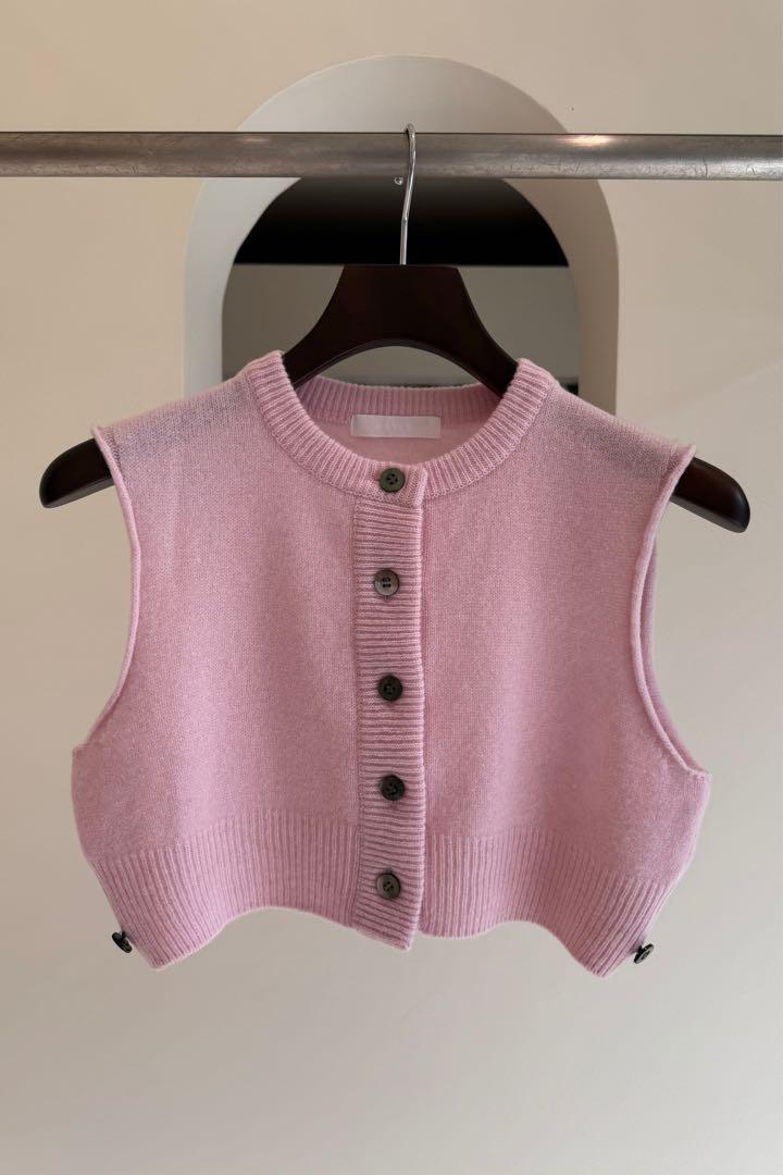 KAYLE WOOL KNIT VEST WAIST WARMER SET