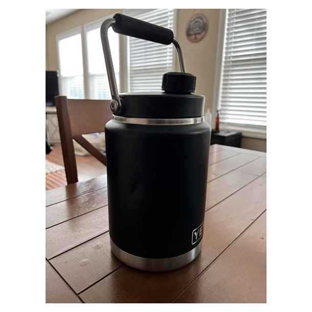YETI Rambler Reusable Half Gallon Jug, Color: Black