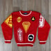 Vintage The Membership Child Sz 8/10 Red Traffic Signs Knit Sweater Made in USA