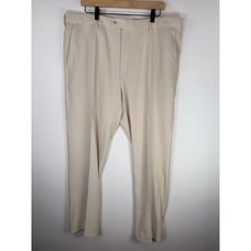 Peter Millar Men Pants Beige Crown Sport Salem High Drape Performance Golf 40x32