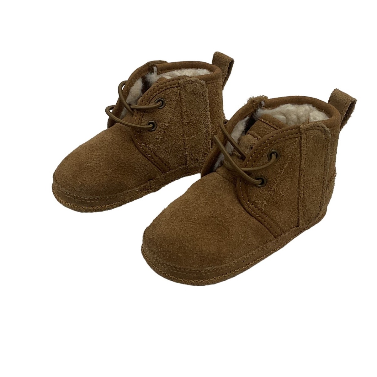 Ugg Toddler Tan Suede Shearling Snow Boots Size 2-3 Preowned