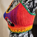 Handmade Rainbow Crochet Crop Top (Size S)