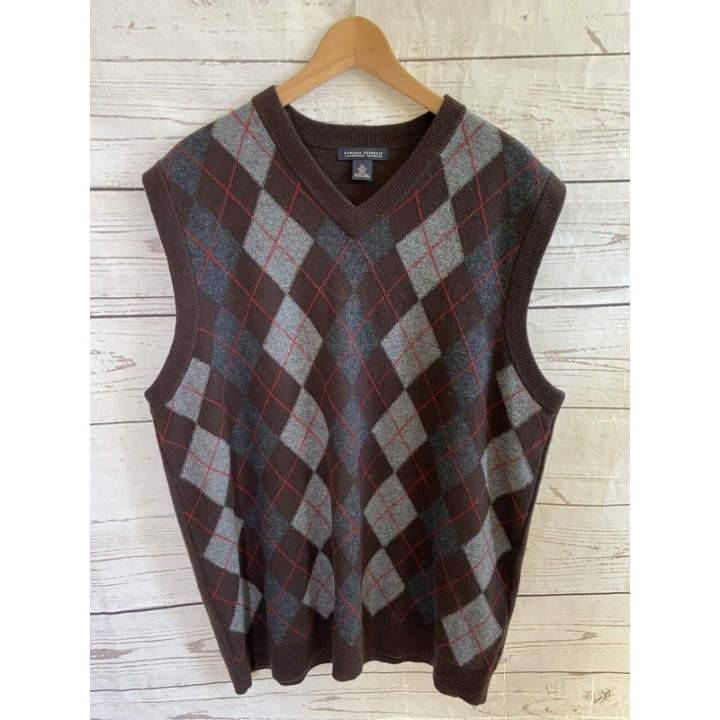 Mens Banana Republic X Large Argyle Vest