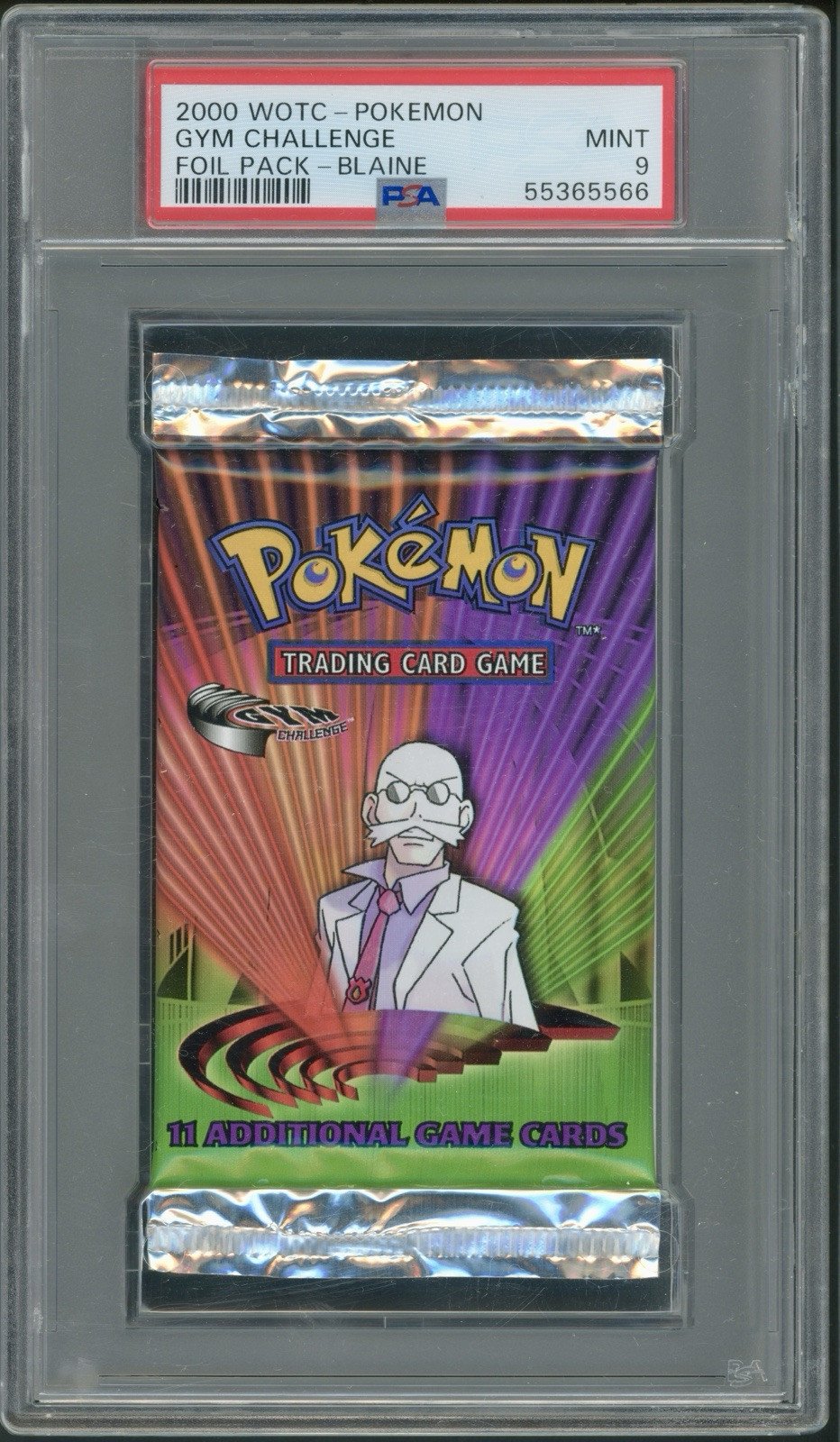 Pokemon Gym Challenge (Blaine) Foil Booster Pack PSA 9