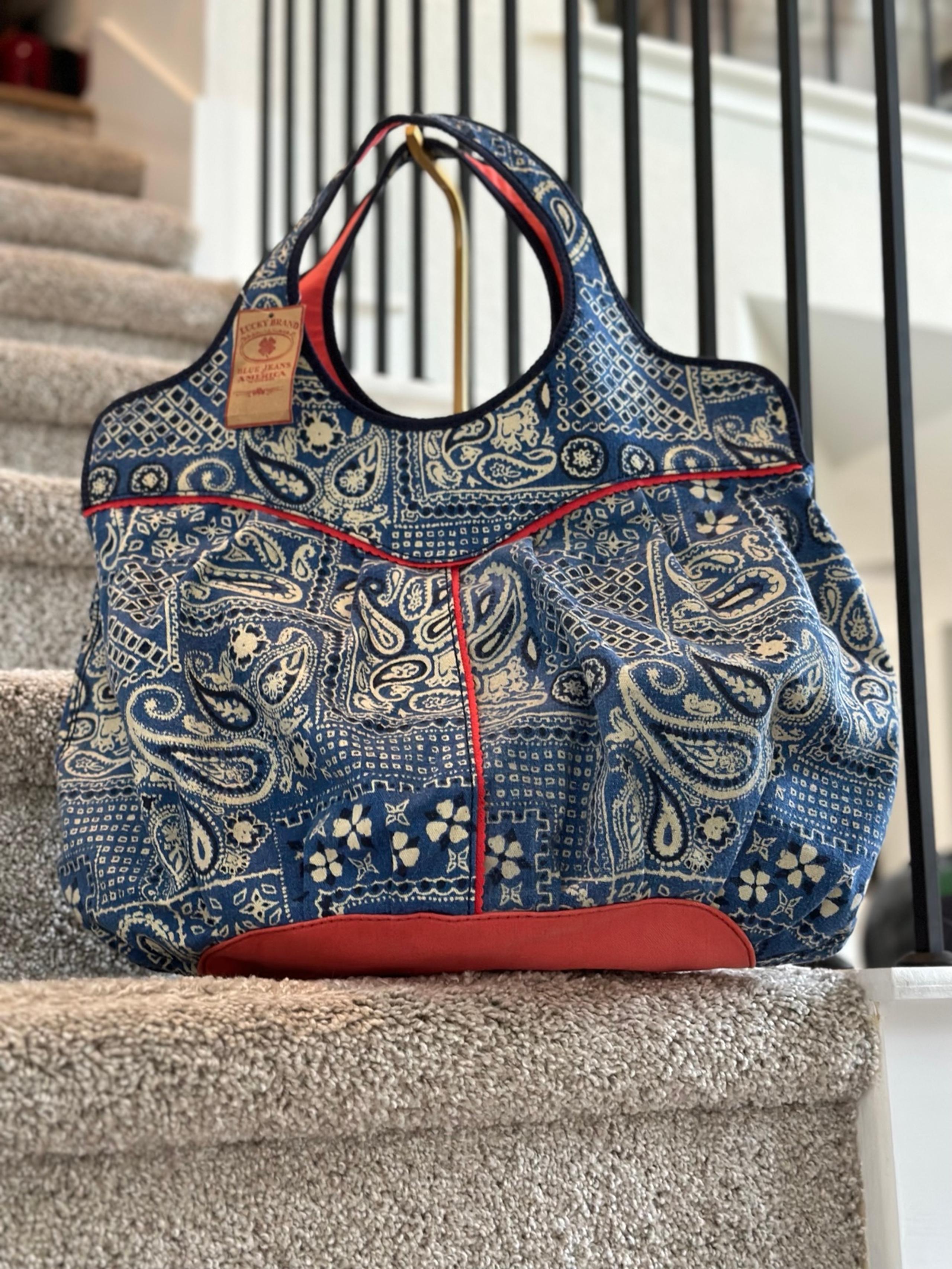 LUCKY BRAND JEAN AMERICA MEDIUM TOTE BAG - NEW