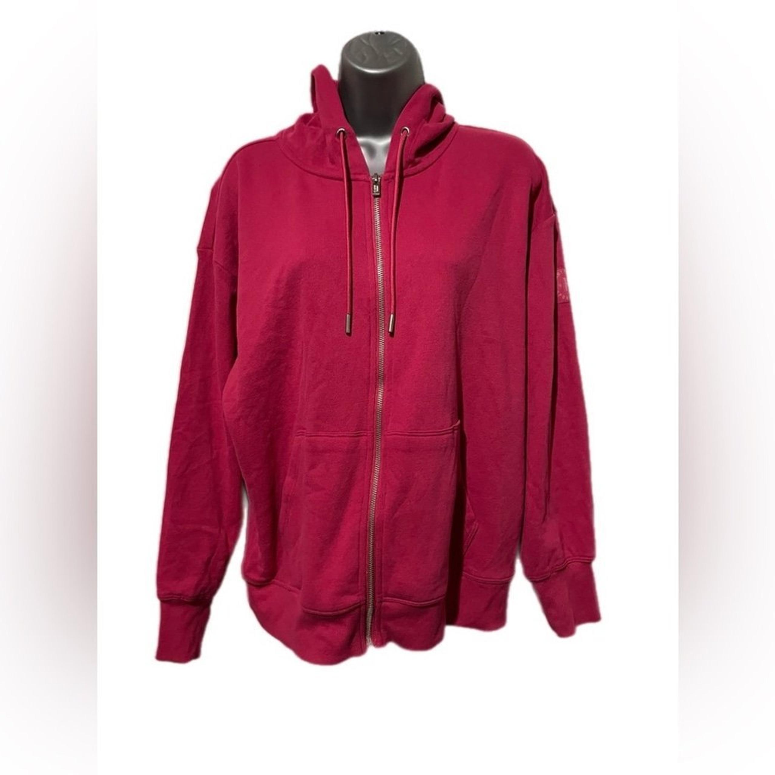Tommy Hilfiger Women's Pearlized Graphic Soft Fleece Hoodie in pink XS
