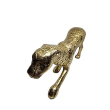 Vintage Gilt Brass Gold Color Cheetah Cat Panther Leopard Statue Sculpture 10.5